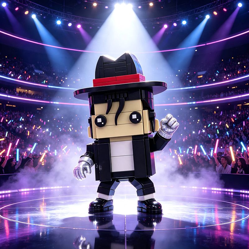 Building Blocks - Boneco Colecionável de Michael Jackson Feito