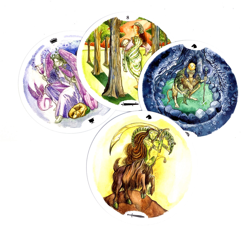 Novo estilo círculo da vida ta - Tarot Cards Deck With Guidebook avaliação e preço
