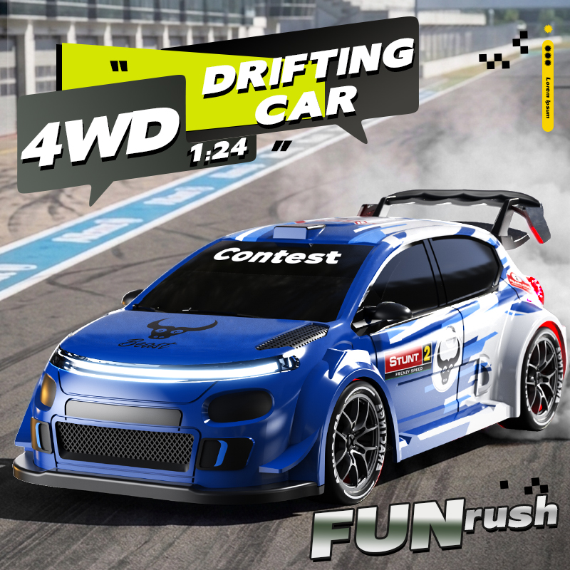 Carro RC de Drift 4WD Escala 1 - Rc Drift Car 1 24 Scale 4Wd avaliação e preço