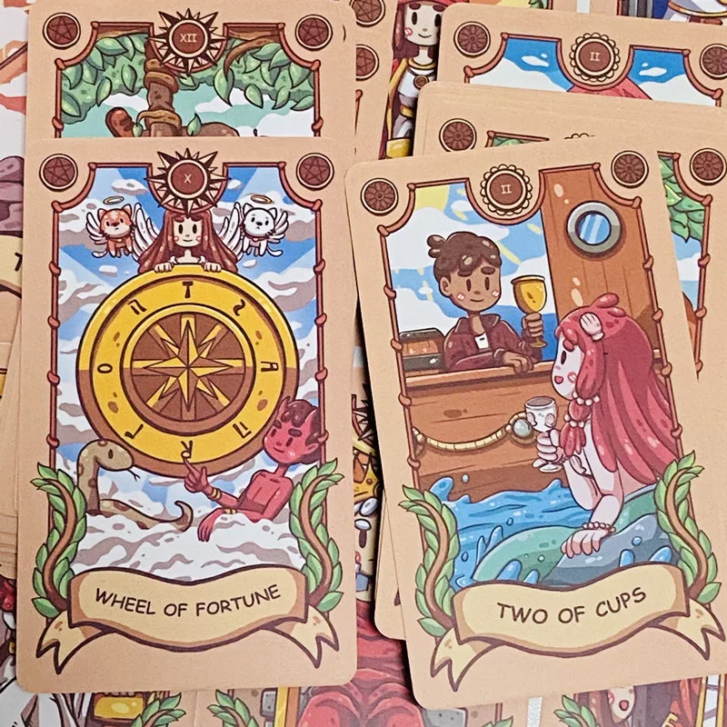 Cartas de tarô de viagem alegr - Tarot Cards Deck With Guidebook avaliação e preço