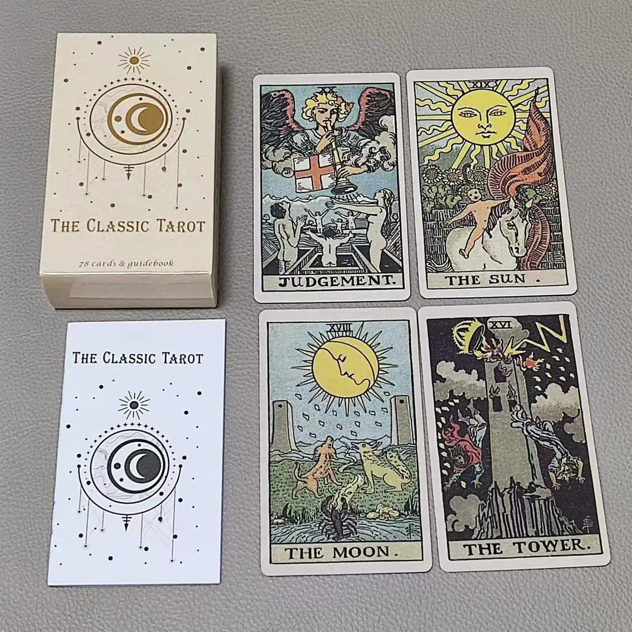 Os cartões de tarô clássicos c - Tarot Cards Deck With Guidebook avaliação e preço